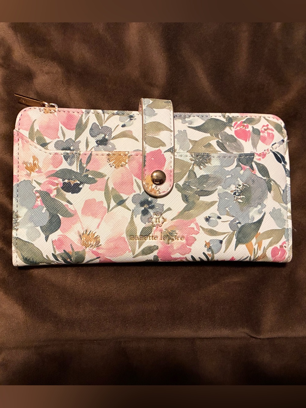 Nanette Lepore Floral Wallet in Pink, Blue, Green